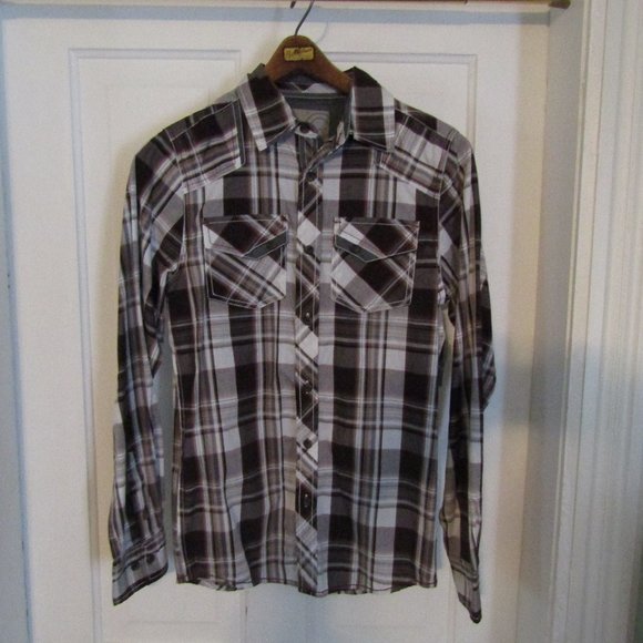 Men's Western Look Plaid Shirt - Picture 1 of 4